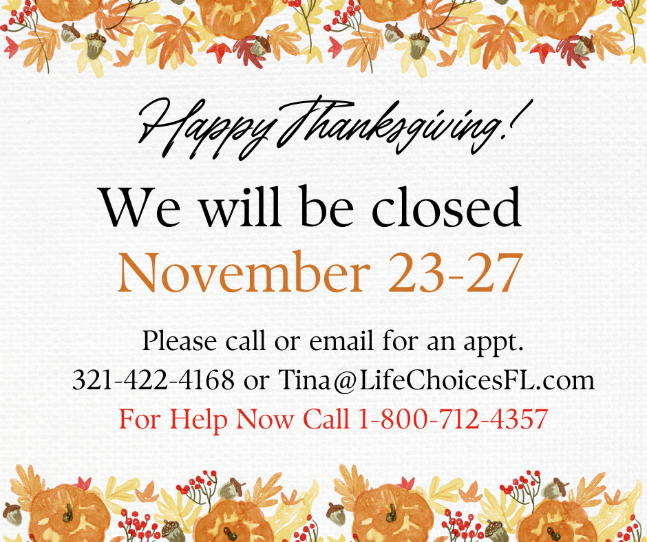 Orange and White Closed on Thanksgiving Facebook Post